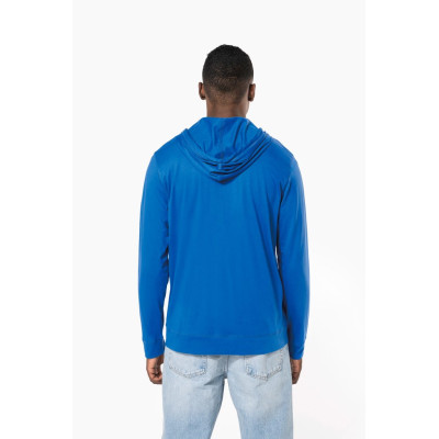 Lightweight cotton hooded sweatshirt
